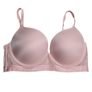 Victoria's Secret Underwire Padded Very Sexy Push Up Bra 34D Pink Lace